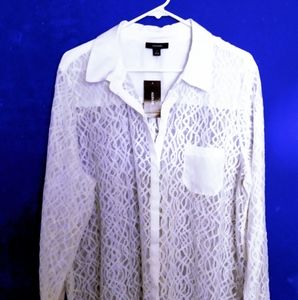 Alfani White Lace Top